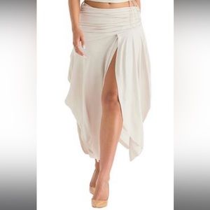 House of CB Flowy Ruched Midi Skirt
